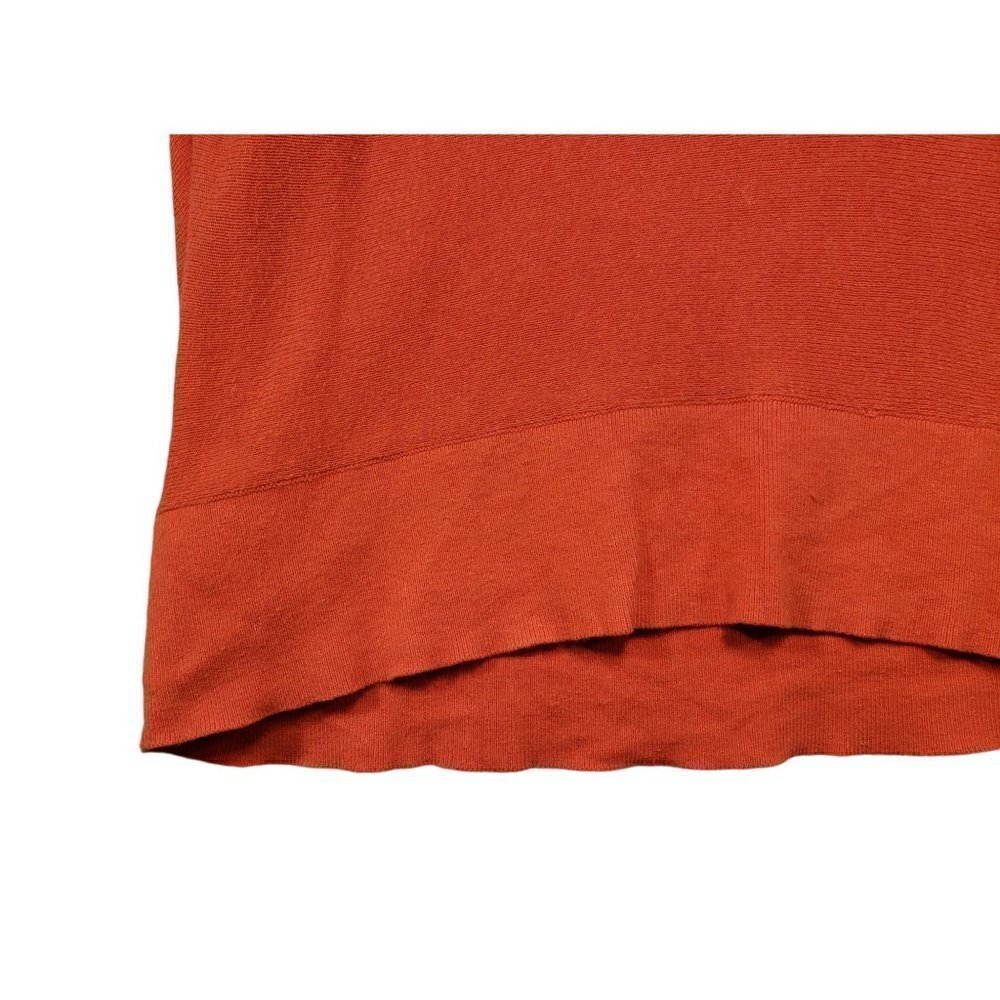 Michael Michael Kors Top Women Sz Small Orange 3/4 Sleeve Cowl Neck Zip Shoulder - Picture 11 of 14